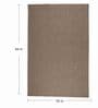 Dark Brown Abstract Wool & Jute 5 x 7 Feet Hand Woven Carpet