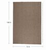 Dark Brown Solid Wool & Jute 6 x 9 Feet Hand Woven Carpet