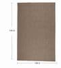 Dark Brown Solid Wool & Jute 9 x 12 Feet Hand Woven Carpet