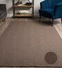 Dark Brown Solid Wool & Jute 9 x 12 Feet Hand Woven Carpet