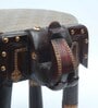 Degrees Dark Brown Wooden Brass Metal Polish Big Elephant Stool