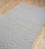 Grey Abstract Wool 5 ft x 7 ft Flat Weave Dhurrie