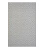 Grey Abstract Wool 5 ft x 7 ft Flat Weave Dhurrie