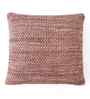 Dark Coffee 100% Cotton Anna16X16 Inches Knitted Cushion Cover