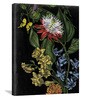 Conceptual Technical Multicolor Canvas Floral Art Print Set of 3