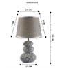 Dark Gray Table Lamp Modern Design Fabric Lampshade Pebble Shaped Ceramic Base