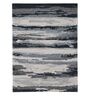Grey Abstract Viscose 8 ft x 10 ft Hand Tufted Carpet