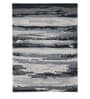 Grey Abstract Viscose 5 ft x 8 ft Hand Tufted Carpet