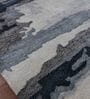 Grey Abstract Viscose 5 ft x 8 ft Hand Tufted Carpet