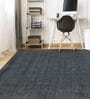 Grey Solid Wool 5 ft x 7 ft Hand Woven Carpet