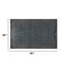 Grey Solid Wool 5 ft x 7 ft Hand Woven Carpet