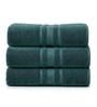 Dark Green Soft Cotton 500 GSM Solid Bath Towel Pack Of 3