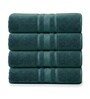 Dark Green Soft Cotton 500 GSM Solid Bath Towel Pack Of 4