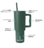 Dark Green 1200ml Stainless Steel Double Insulated Leak Proof Coffee Tumbler with Lid & Straw