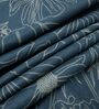 Dark Green Floral 280 TC Cotton Double Queen Size Bedsheet With 2 Pillow Covers