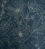 Dark Green Floral 280 TC Cotton Double Queen Size Bedsheet With 2 Pillow Covers