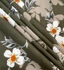 Dark Green Floral 290 Tc Cotton Single Bedsheet With 1 Pillow Cover