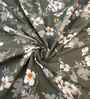 Dark Green Floral 290 Tc Cotton Single Bedsheet With 1 Pillow Cover