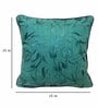 Dark Green Floral Silk 16 x 16 Inches Cushion Covers (Set of 2)