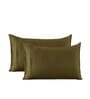 Bronze Solid 400 TC Cotton Satin King Sized Bed Sheets with 2 Pillow Covers