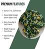 Dark Green Ultrasonic Premium 120 GSM Reversible Ac Single Bed Comforter