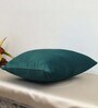 Dark Green Solid Velvet 16 x 16 Inches Cushion Covers (Set of 2)