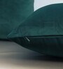 Dark Green Solid Velvet 16 x 16 Inches Cushion Covers (Set of 2)