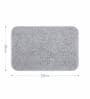 Dark Grey & Silver Absorbent and Quick-Dry Polyester Bath Mats 38x58 cm