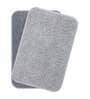 Dark Grey & Silver Absorbent and Quick-Dry Polyester Bath Mats 38x58 cm