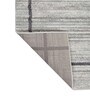 Dark Grey & Silver Abstract Wool 3 x 5 Feet Machine Made Carpet