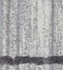 Dark Grey & Silver Abstract Wool 4 x 6 Feet Machine Made Carpet