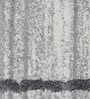 Dark Grey & Silver Abstract Wool 6 x 9 Feet Machine Made Carpet
