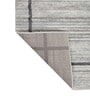 Dark Grey & Silver Abstract Wool 6 x 9 Feet Machine Made Carpet