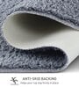 Dark Grey Absorbent and Quick-Dry Polyester Bath Mats 38x58 cm