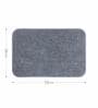 Dark Grey Absorbent and Quick-Dry Polyester Bath Mats 38x58 cm