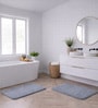 Dark Grey Absorbent and Quick-Dry Polyester Bath Mats 38x58 cm