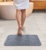 Dark Grey Absorbent and Quick-Dry Polyester Bath Mats 38x58 cm