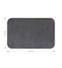 Dark Grey Absorbent and Quick-Dry Polyester Bath Mats 50x70 cm