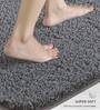 Dark Grey Absorbent and Quick-Dry Polyester Bath Mats 50x70 cm