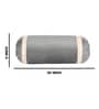 Dark Grey and Cream Stripes TC Velevt 2 Bolster Covers
