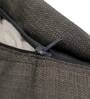 Dark Grey Cotton Blend Striped 16x16 inches Cushion Covers (Set of 1)