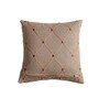 Dark Grey Cotton Geometric 16x16 inches Cushion Cover 
