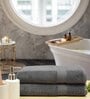 Dark Grey Solid 550 GSM Cotton Bath Towels (Set of 2)