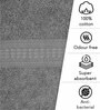 Dark Grey Solid 550 GSM Cotton Towel Sets (Set of 3)