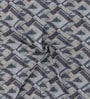 Dark Grey Geometric 300 TC 100% Cotton King Sized Bedsheet With 2  Pillow Covers Amorous Collection