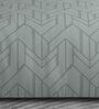 Dark Grey Geometric 600TC Cotton Super King Sized Double Bedsheet with 2 Embroidery Pillow Covers