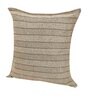 Dark Grey Jute Stripes 16x16 inches  Regular Cushion Covers  (2Pcs)
