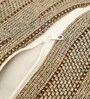 Dark Grey Jute Stripes 16x16 inches  Regular Cushion Covers  (2Pcs)
