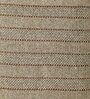 Dark Grey Jute Stripes 16x16 inches  Regular Cushion Covers  (2Pcs)