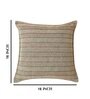 Dark Grey Jute Stripes 16x16 inches  Regular Cushion Covers  (2Pcs)